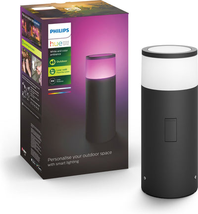 Philips Hue Calla Sockellampe – weißes und farbiges Licht – Schwarz – Low – Niedervolt – Erweiterung