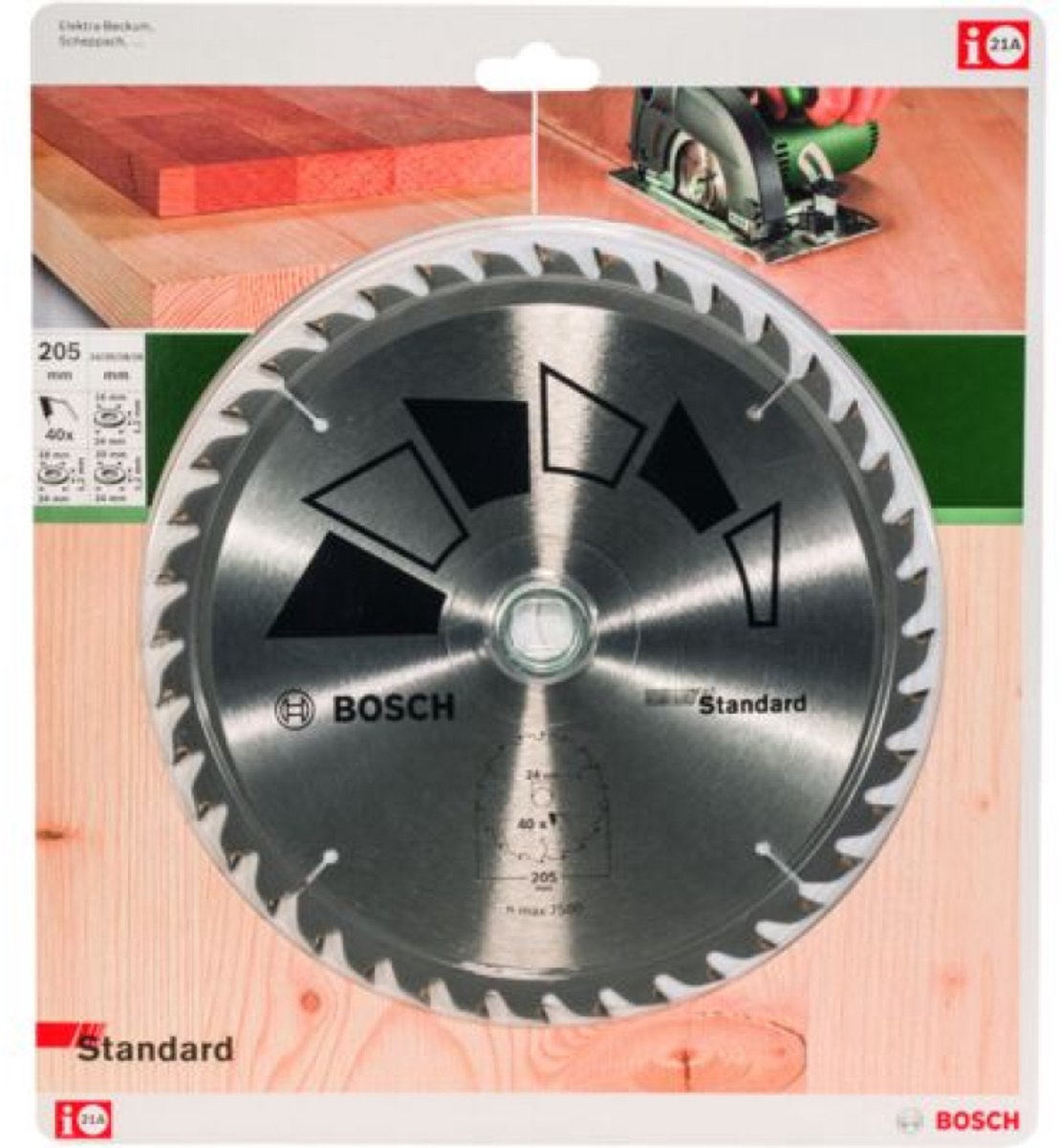 Bosch - Kreissägeblatt Standard 205 x 24 20 x 2,2 mm - 40 Zähne