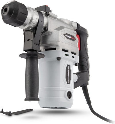 Powerplus Elektro-Schlagbohrmaschine POWC1030 – 3 in 1: Bohren, Hammerbohren und Meißeln, 900 W Bohrmaschine, 3,5 Jahre, SDS-plus