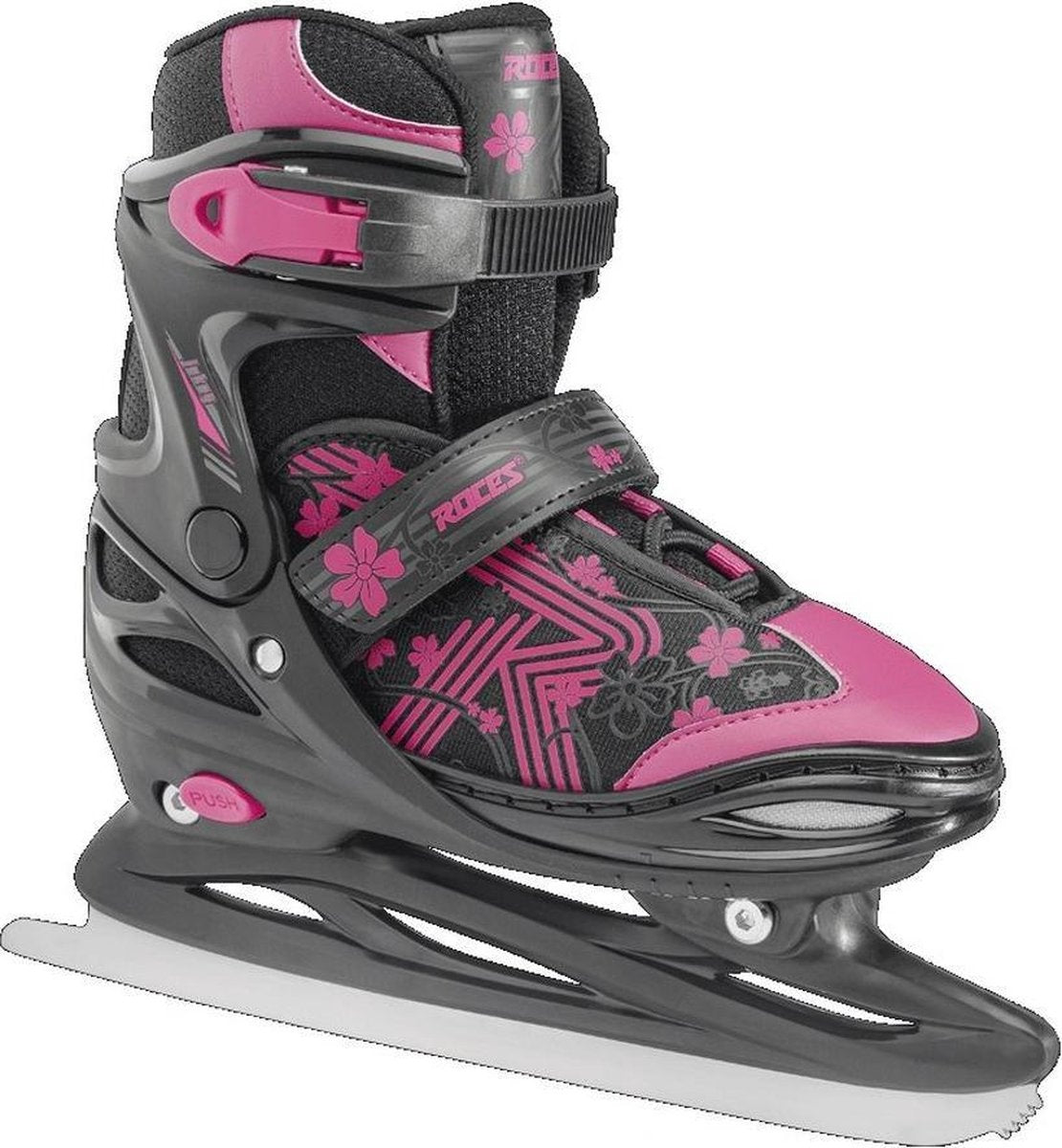 ROCES schicken ICE 3.0 Verstellbarer Skating Black Pink Größe 38-41