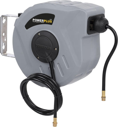 Powerplus powair0215 Kompressor-Luftschlauchtrommel – max. Druck: 12bar - Länge 10m - automatische Aufwicklung