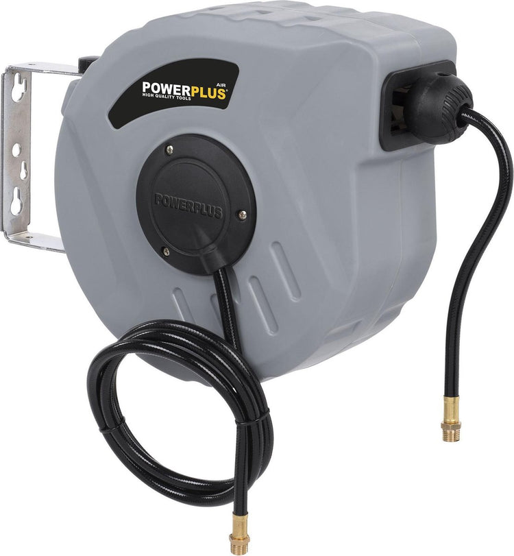 Powerplus powair0215 Kompressor-Luftschlauchtrommel – max. Druck: 12bar - Länge 10m - automatische Aufwicklung