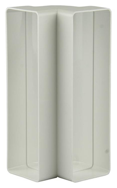 Renson 1006404 - PVC-Eckverbindung vert.90° 7015 weiß 204x60mm | 3 Stück