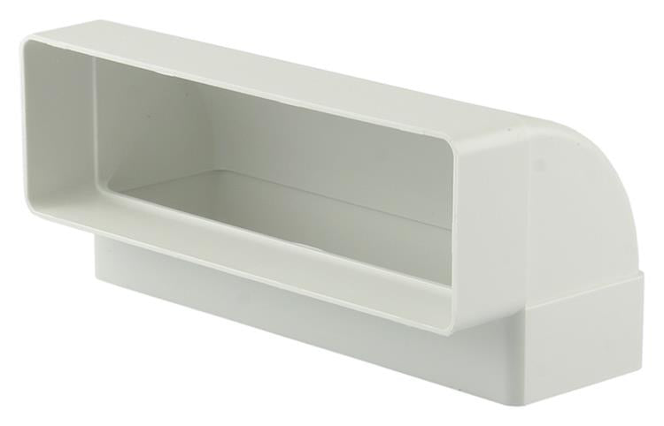 Renson 1006404 - PVC-Eckverbindung vert.90° 7015 weiß 204x60mm | 3 Stück