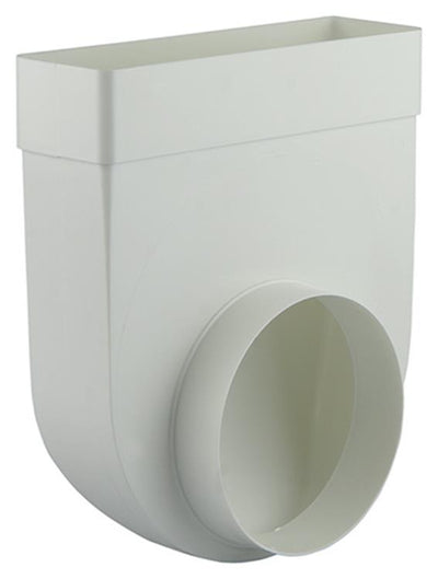 Renson 1006408 - PVC-Eckverbindung gerade rund 90° 7017 weiß ø 125 | 3 Stück