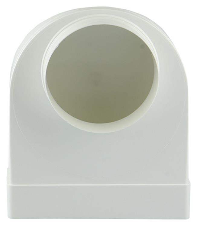 Renson 1006408 - PVC-Eckverbindung gerade rund 90° 7017 weiß ø 125 | 3 Stück