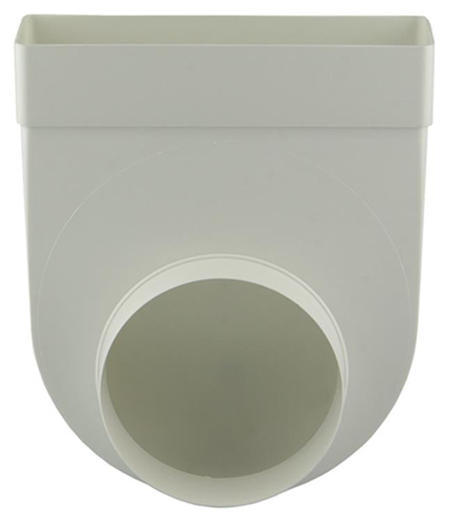 Renson 1006408 - PVC-Eckverbindung gerade rund 90° 7017 weiß ø 125 | 3 Stück