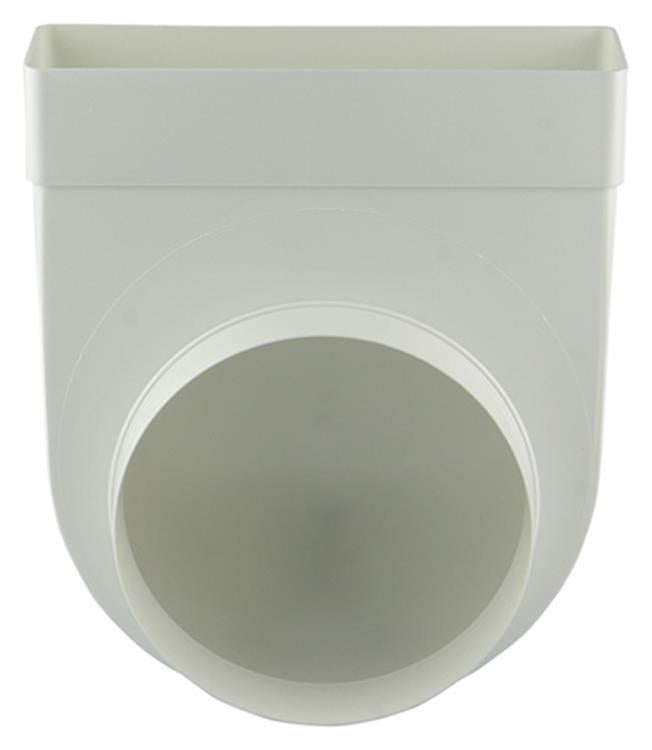 Renson 1006409 - PVC-Eckverbindung gerade rund 90° 7017 weiß ø 150 | 3 Stück