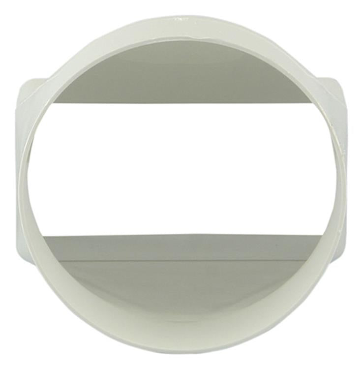 Renson 1006410 – PVC-Verbindungsstück rund rechts. 7021 weiß ø 100 | 2 Stk