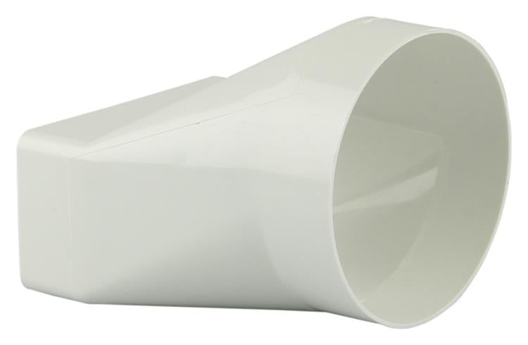 Renson 1006410 – PVC-Verbindungsstück rund rechts. 7021 weiß ø 100 | 2 Stk