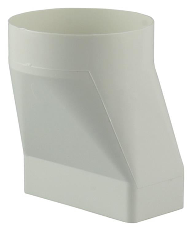 Renson 1006410 – PVC-Verbindungsstück rund rechts. 7021 weiß ø 100 | 2 Stk