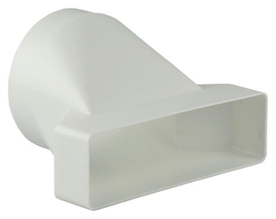 Renson 1006411 – PVC-Verbindungsstück rund rechts. 7021 weiß ø 125mm | 2 Stk