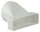 Renson 1006411 – PVC-Verbindungsstück rund rechts. 7021 weiß ø 125mm | 2 Stk