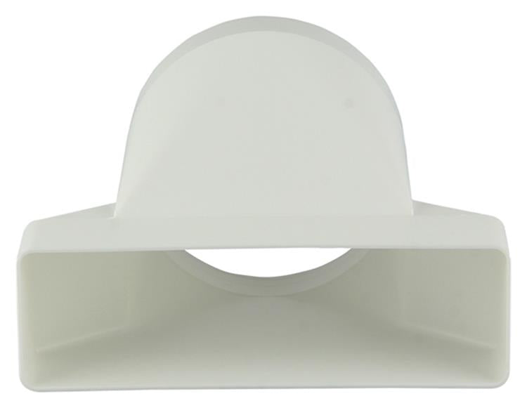 Renson 1006411 – PVC-Verbindungsstück rund rechts. 7021 weiß ø 125mm | 2 Stk