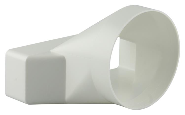 Renson 1006411 – PVC-Verbindungsstück rund rechts. 7021 weiß ø 125mm | 2 Stk