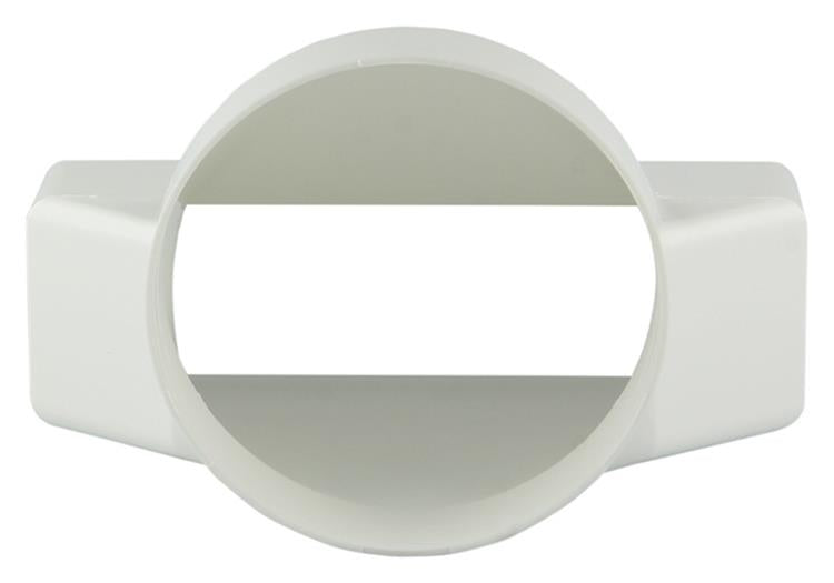 Renson 1006411 – PVC-Verbindungsstück rund rechts. 7021 weiß ø 125mm | 2 Stk