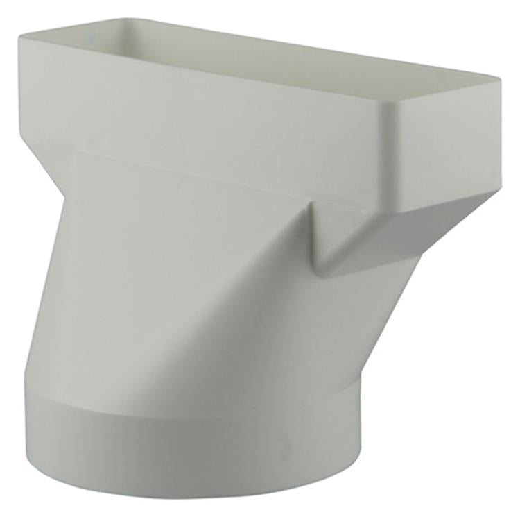 Renson 1006411 – PVC-Verbindungsstück rund rechts. 7021 weiß ø 125mm | 2 Stk