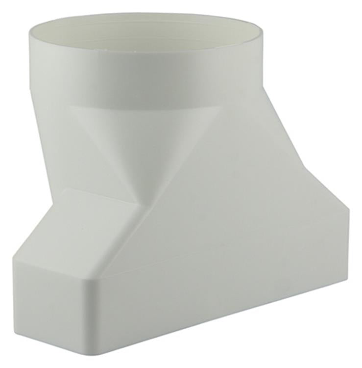 Renson 1006411 – PVC-Verbindungsstück rund rechts. 7021 weiß ø 125mm | 2 Stk