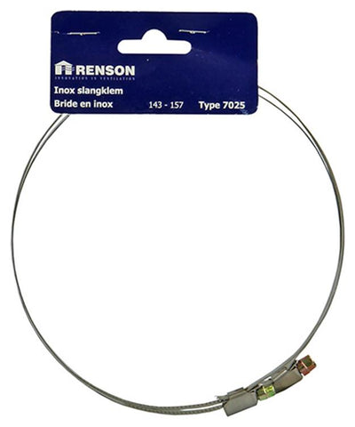 Renson 1006423 – Satz mit 2 Edelstahl-Schlauchklemmen 7025 Durchmesser 143–157 | 5 Stück