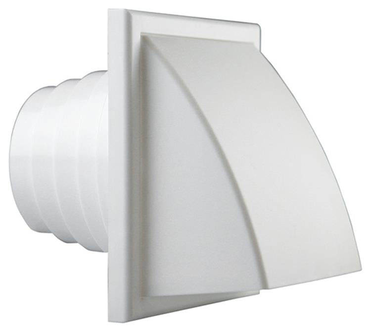 Renson 1006383 – Dunstabzugshaubengitter, 1 Klappe, 741 Durchmesser, PVC, Ral 9010, ø100–130 | 2 Stk