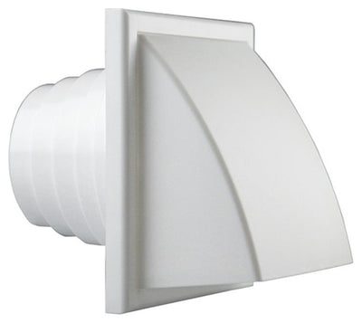 Renson 1006383 – Dunstabzugshaubengitter, 1 Klappe, 741 Durchmesser, PVC, Ral 9010, ø100–130 | 2 Stk