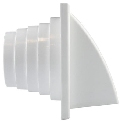 Renson 1006383 – Dunstabzugshaubengitter, 1 Klappe, 741 Durchmesser, PVC, Ral 9010, ø100–130 | 2 Stk