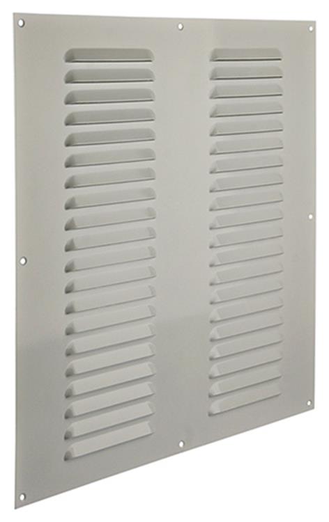 Renson 1006319 – Lamellengitter flach Aluminium Ral 9010 400 x 400 mm | 5 Stück