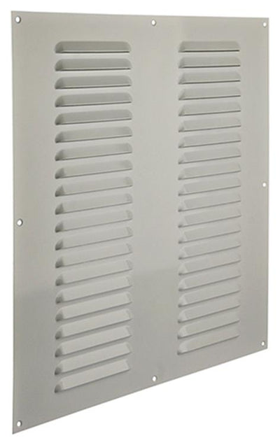 Renson 1006319 – Lamellengitter flach Aluminium Ral 9010 400 x 400 mm | 5 Stück