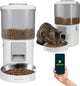 Peluvio Crispy mit App – automatischer Futternapf für Katze und Hund – 4,5 l Trockenfutter 5–15 mm – Futternapf aus Edelstahl – Batterie-Backup – Audio – Futterautomat – Futterspender