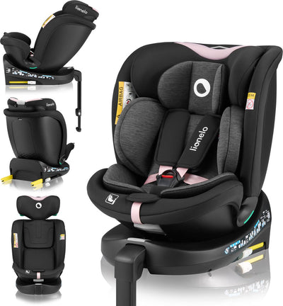 Lionelo Navy i-Size-Autositz 40–150 cm – 360° drehbar – Easyturn – Isofix-Stabilisierungsbein – nach hinten bis zu 105 cm – verstellbare Rückenlehne – Dri-Seat-Belüftung – R129-Zulassung – Gruppe 0 1 2 3 – Komfortsicherheit