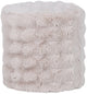 Woood Olven Pouf hoch - flauschiger Stoff - natur - 46x46x46