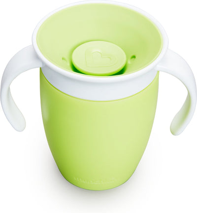 Munchkin Miracle Anti-Leck 360° Trinkbecher – Trainerbecher – Übungsbecher für Baby und Kind – 207 ml – grün
