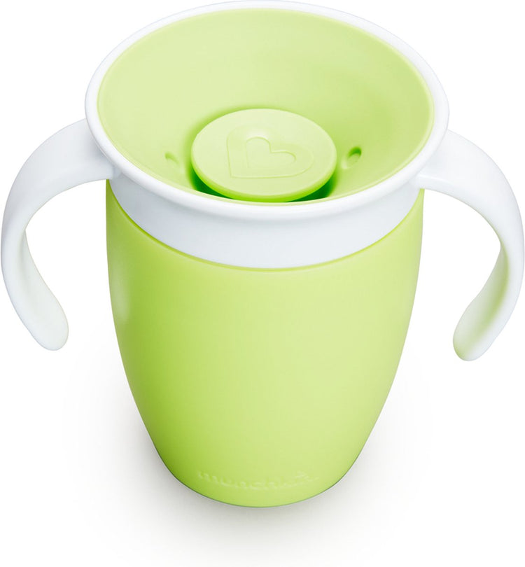 Munchkin Miracle Anti-Leck 360° Trinkbecher – Trainerbecher – Übungsbecher für Baby und Kind – 207 ml – grün