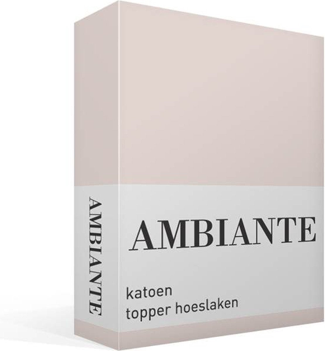 Ambiante Baumwoll-Spannbettlaken mit einfarbigem Topper – Einzelbett – Sand
