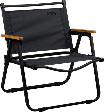 Abbey Camp Campingstuhl klappbar – niedrig – 54 x 54 x 60 cm – Grau