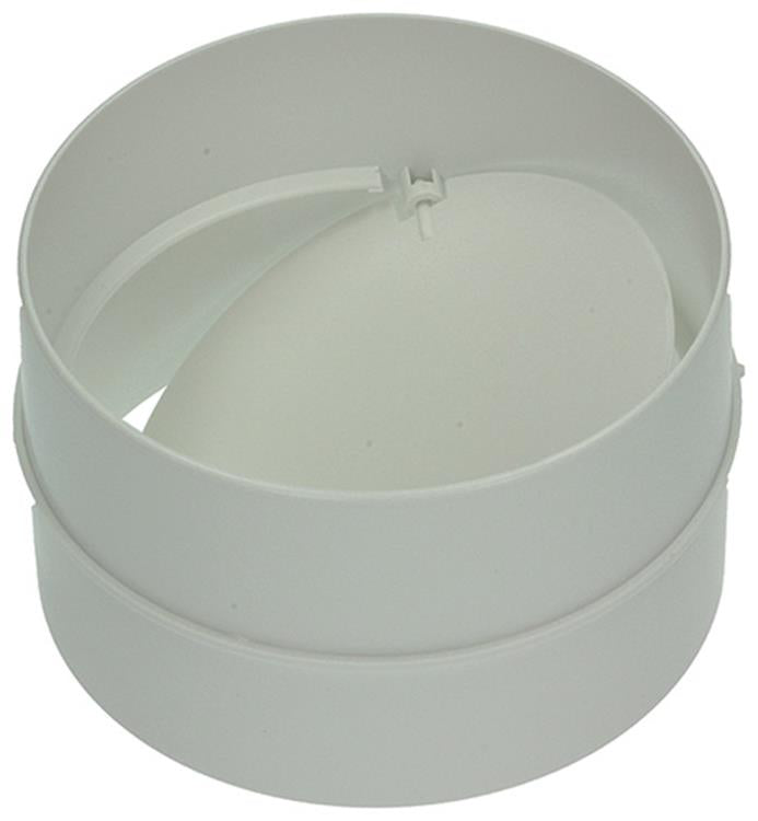 Renson 1006398 - PVC-Verbindungsstück + Rückschlagventil 7007 weiß ø 100 | 2 Stk