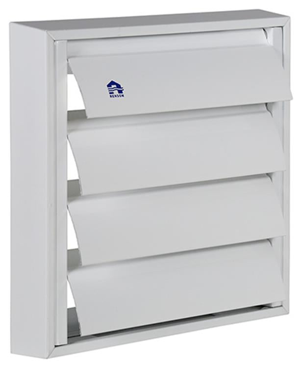 Renson 1013878 - Lamellengitter Aluminium weiß 433 173x173mm | 2 Stk