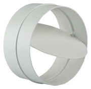 Renson 1008568 – PVC-Verbindungsstück + Rückschlagventil 7007 weiß Durchm. 125mm | 2 Stk - afbeelding 1
