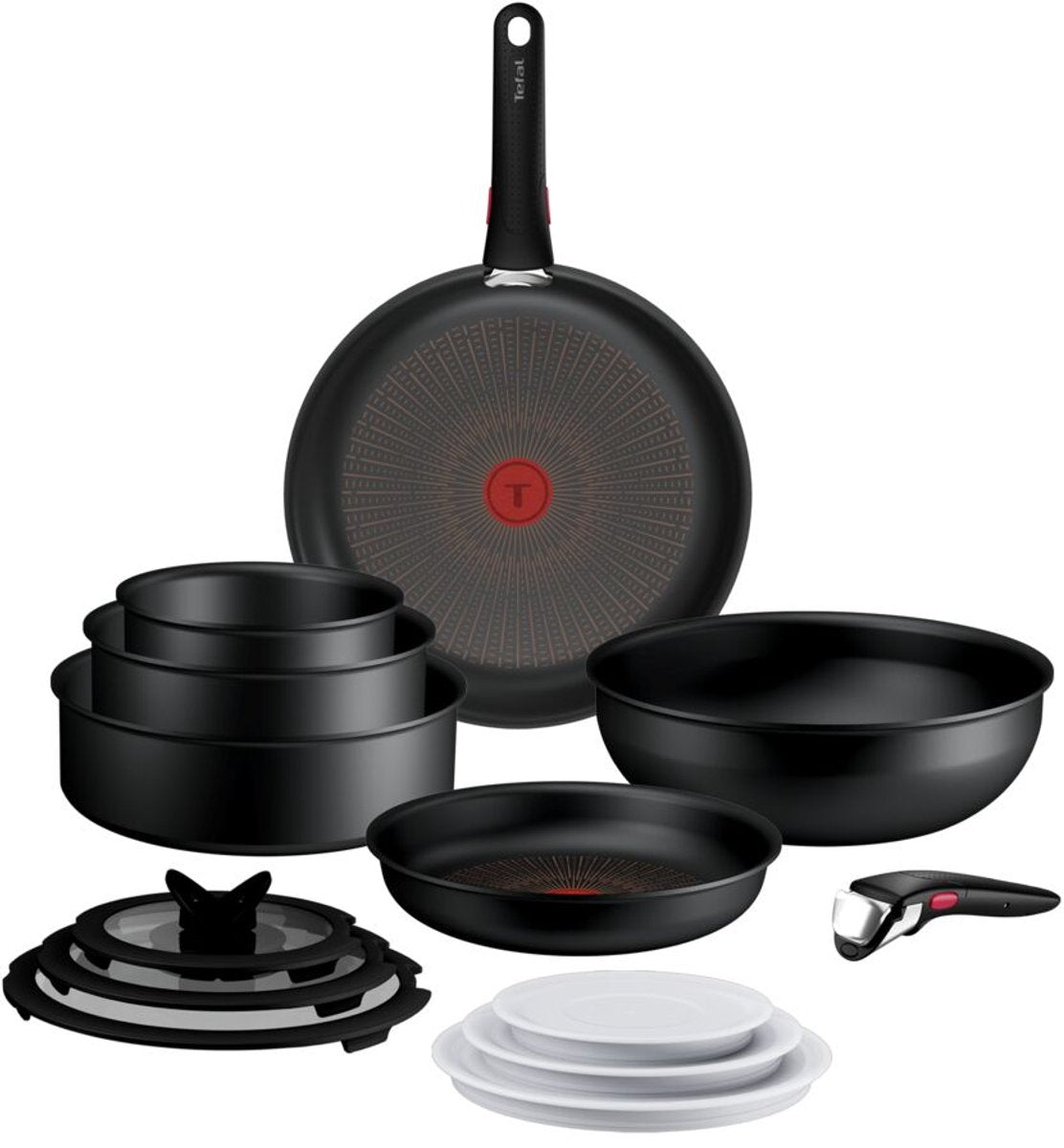 Tefal Ingenio Excellence Fusion - Pfannenset - 14-teilig - inklusive Deckel - Griffe