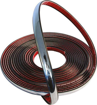 Carpoint Zierleiste Chrom 12 mm – 8 Meter – selbstklebend – universell – für drinnen, draußen – flexibel – luxuriöse Verarbeitung