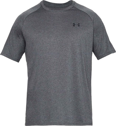 Under Armour UA Tech 2.0 SS Tee-Gry Herren-Sportshirt – Carbon Heather – Schwarz