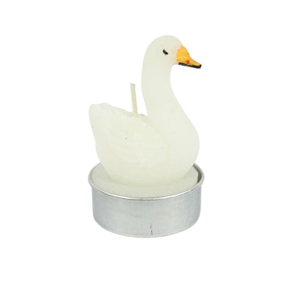 Teelicht Schwan weiß 6,5cm 3er Set