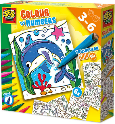SES -Farbe auf Zahlen Dreieck Grip Marker