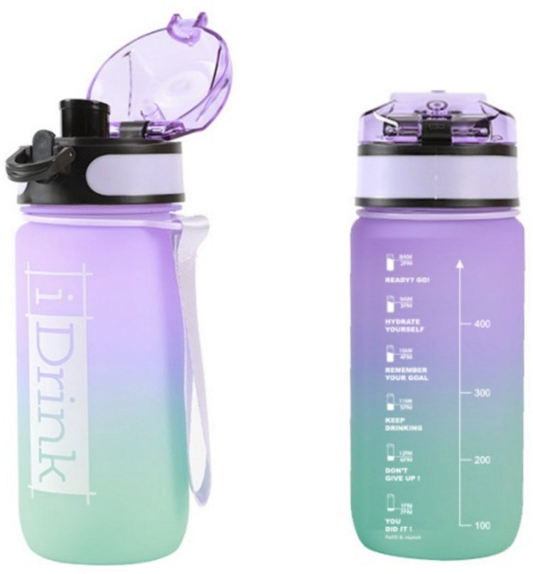 Itotal idrink Tritan-Flasche 500 ml Lila und Aquamarin Trinkflasche Lila und Aquamarin 7×7×19,5 cm