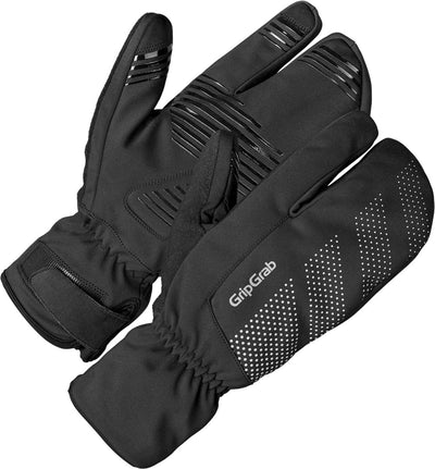 Gripgrab – Ride windproof strict winter lobster Fahrradhandschuhe winddicht thermo – schwarz – Unisex – Größe L