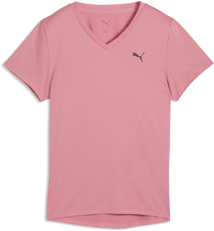 Puma W Tad Essential Vneck Tee Damen-Sportshirt – Wild Pink