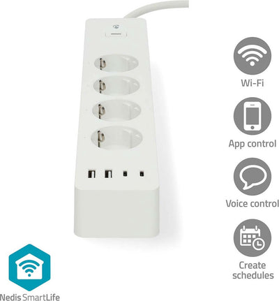 Nedis SmartLife Smart Socket-mit USB-A und USB-C-4-FALD