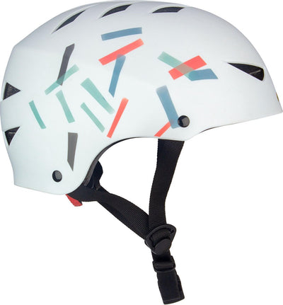 Nijdam Skatehelm – High Topper – Weiß Schwarz – L