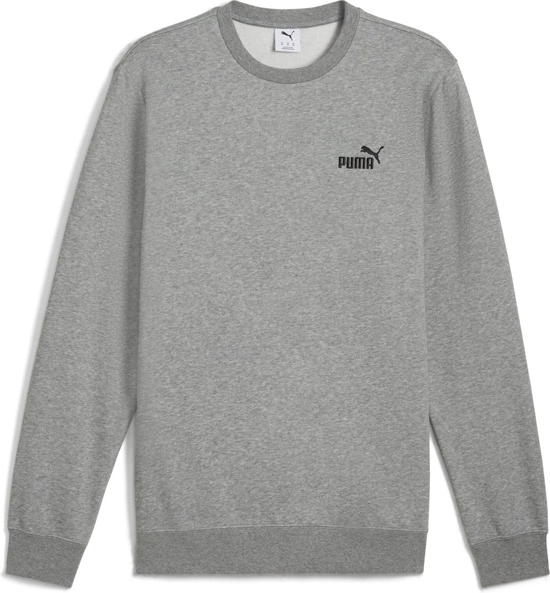 Puma ess klein Nr. 1 Logo Crew FL Unisex-Pullover – mittelgrau meliert