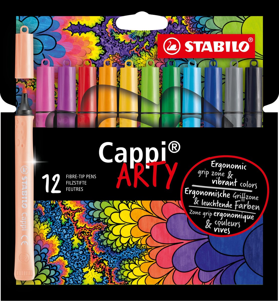 Stabilo Cappi fühlte -Tipstifts kunstt 12 Stücke